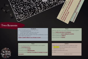 Two reasons is organizer for persuasive writing.