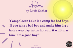 An excerpt from Sachar's Holes is quoted.