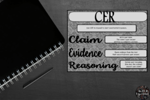 The CER mnemonic is pictured on a black desk.